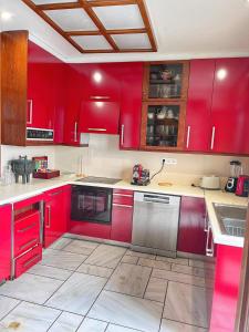 Kuchyň nebo kuchyňský kout v ubytování Home House Rethymno