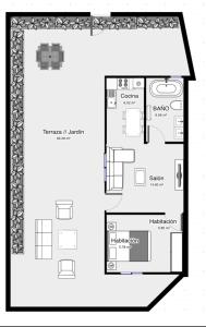 Plán poschodí v ubytovaní Luxury Loft Malaga Torremolinos Sol