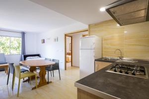 Kuchyň nebo kuchyňský kout v ubytování Apartamentos Zodiac