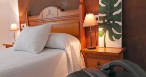 Postel nebo postele na pokoji v ubytování Hostal Al-Andalus