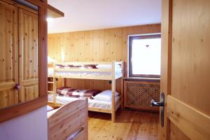 une chambre avec deux lits superposés et une fenêtre dans l'établissement CASA DOLOMIA - vista Dolomiti, Dolomiti Affitti, à Cavalese 43 autres photos