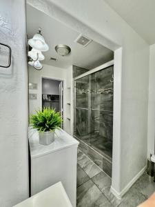 Et badeværelse på West PHX Cozy king suit with private bathroom Inside a house