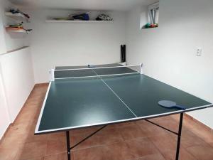 a ping pong table with a tennis racket on it at U Housenky in Klokočí