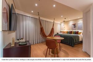 RD Cyclinn Vila Olímpia客房内的一张或多张床位