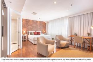 RD Cyclinn Vila Olímpia客房内的一张或多张床位