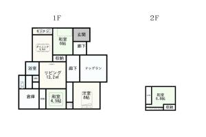 Půdorys ubytování 12月NEWOPEN 鎌倉House 響 ペットと泊まれる北鎌倉4LDK貸別荘