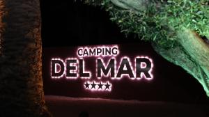 a sign with the words camping del mar on it at Mobil home Petit Paradis, 6 personnes, Bord de mer, Camping Del Mar Village in Argelès-sur-Mer