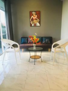 Posezení v ubytování kandy hill villa