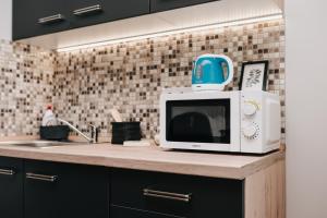 Kuchyňa alebo kuchynka v ubytovaní Oliver Apartman