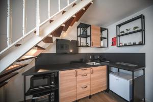 Kuchyň nebo kuchyňský kout v ubytování Almarea B&B Trani