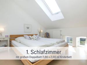 Postel nebo postele na pokoji v ubytování Bio Ferienhof Wichtelweide - Fewo Lavendel