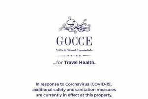 マッサ・ルブレンセにあるVilla Vesuvio by Gocce Luxury and Beautyの旅行健康情報安全衛生メッセージの実施