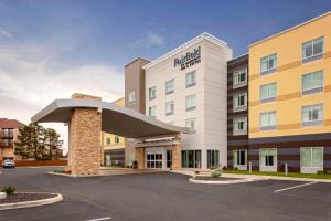 a rendering of the front of a hotel at Fairfield by Marriott Port Clinton Waterfront in Port Clinton