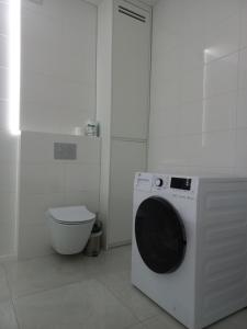 lavatrice in bagno con servizi igienici di Apartament ANNA a Biała Podlaska Altre 16 foto