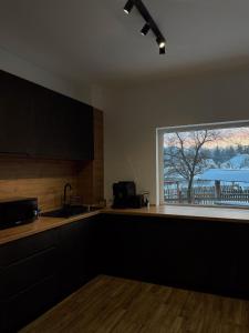 Kuchyň nebo kuchyňský kout v ubytování Private Chalet