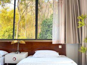 Katil atau katil-katil dalam bilik di 林涧小栈Linger house