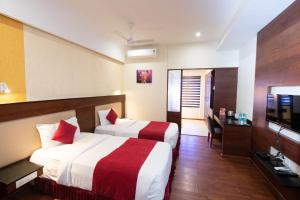 Voodi või voodid majutusasutuse Hotel High Point toas