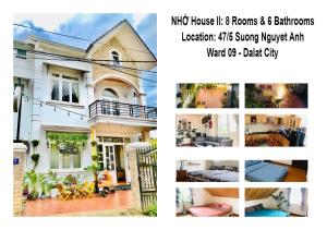 a collage of photos of a house at NHỚ House II in Da Lat