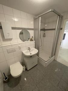 Koupelna v ubytování Ferienwohnung Amstelbach - Nähe CHIO Aachen