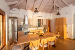 A kitchen or kitchenette at Iris Villas Lefkada - Karavi Villa with private sea access