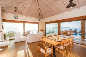A seating area at Iris Villas Lefkada - Karavi Villa with private sea access