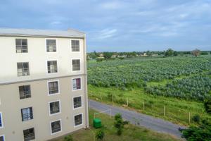un edificio de apartamentos junto a un campo de cultivos en Three Cozy Bedrooms at Palm Ridge, en Vipingo