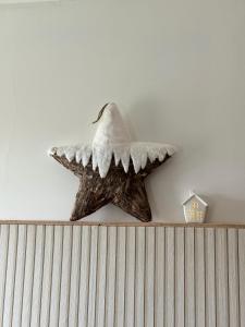 a wooden star on top of a shelf at Détente et vue exceptionnelle à L'appart' de Charles in Dole
