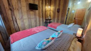Postel nebo postele na pokoji v ubytování Cabañas & Habitaciones Del Alto