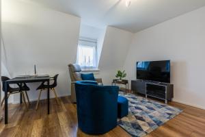 TV o dispositivi per l'intrattenimento presso Ferienwohnungen mit Gratis Parkplatz Eichen