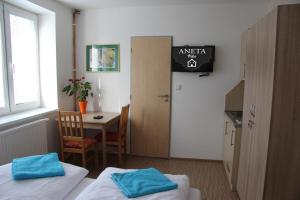 Postel nebo postele na pokoji v ubytování Vila Aneta