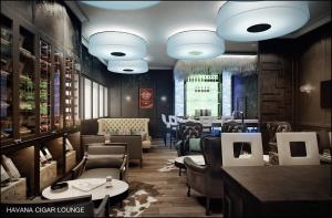 金沙萨皇家酒店的休息区