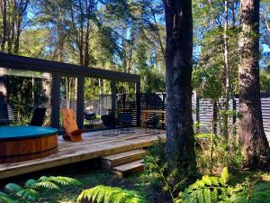 Zahrada ubytování Calma Cabins