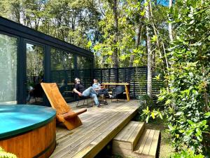 Zahrada ubytování Calma Cabins