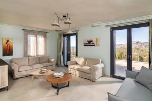พื้นที่นั่งเล่นของ Lampetos Houses Molyvos