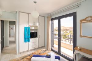 ครัวหรือมุมครัวของ Lampetos Houses Molyvos