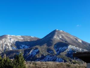 a mountain with snow on the top of it at MAISON DE VILLAGE ST MARCELLIN in Veynes