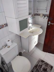 Phòng tắm tại Suíte Pontal