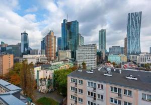 Výhľad na mesto Varšava alebo výhľad na mesto priamo z apartmánu