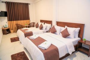 מיטה או מיטות בחדר ב-The Mount View Single Tree Hotel