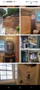 een collage van foto's van een keuken en een huis bij Rock Pad for Yale, Visitors, Nurses, Staff in New Haven