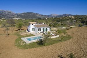 an aerial view of a house with a swimming pool at Finca Faustina Only Adults in Selva in Selva