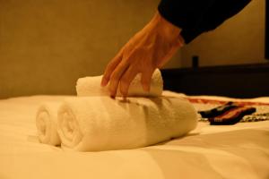 Lázně a/nebo wellness v ubytování 万雷ホテル