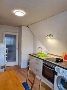 Una cocina o zona de cocina en Ferienwohnungen Monteurzimmer zur Silbernen Kanne 8 fotos más