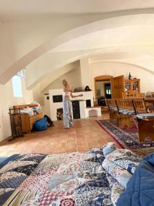 Posezení v ubytování Medieval Cottage Šumava