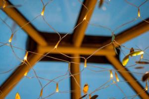 a tree with lights in front of a building at Luxury Oasis in London