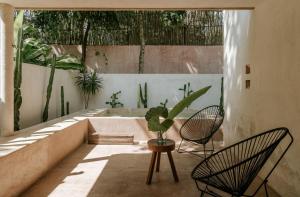 Istumisnurk majutusasutuses Casona los Cedros