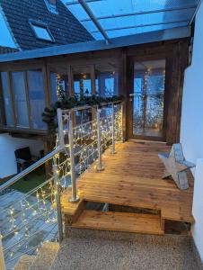 Balkón nebo terasa v ubytování Ferienhaus am Park + 45 fotografií
