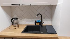 Kuchyňa alebo kuchynka v ubytovaní Życzliwy Apartament z garażem