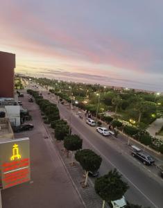 a view of a city street with a highway at شقق مفروسة المشور in Laayoune