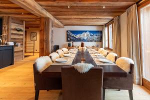 Χώρος καθιστικού στο Chalet Chardon Bleu